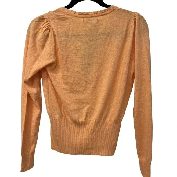 KING Louie $85 Cotton Cardi V Cocoon Creampuff Orange Cardigan Size Small NWT - Picture 6 of 8